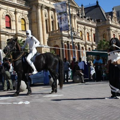 “Voices”, Spier Contemporary, 2010 performance art by Maurice Mbikayi